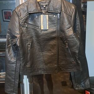 Philomena Pet Black Leather Jacket